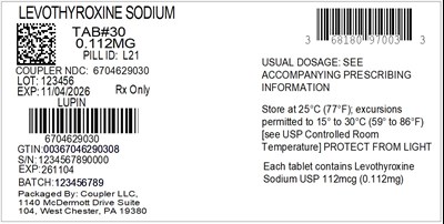 Label (68180 970 09 Levothyrox 0.112mg 67046 290 30)